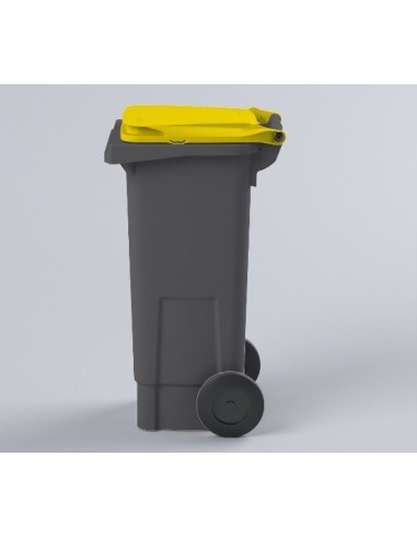 Conteneur Bac Poubelle à déchets 140 Litres avec couvercle