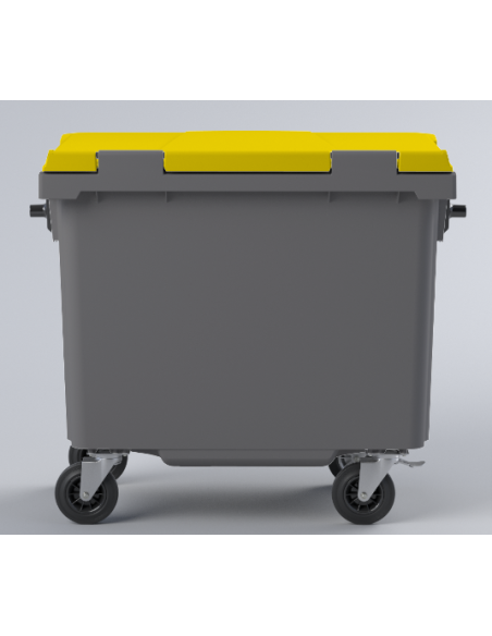 Conteneur Bac Poubelle à déchets 770 Litres avec couvercle