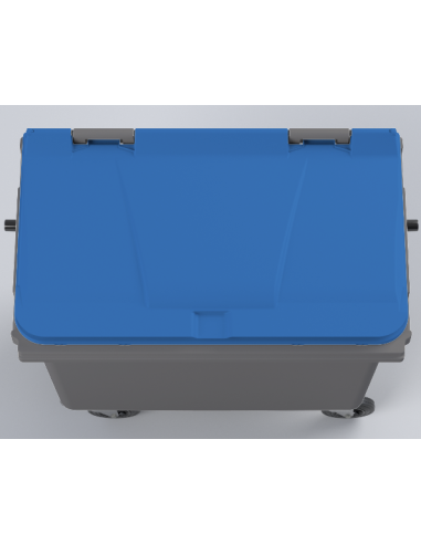 Conteneur Bac Poubelle à déchets 770 Litres avec couvercle