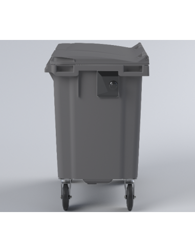 Conteneur Bac Poubelle à déchets 4 roues de 660 Litres avec couvercle