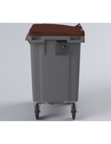 Conteneur Bac Poubelle à déchets 4 roues de 660 Litres avec couvercle