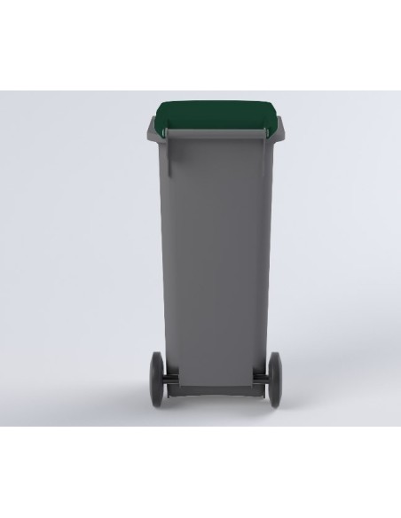 Conteneur Bac Poubelle à déchets 140 Litres avec couvercle