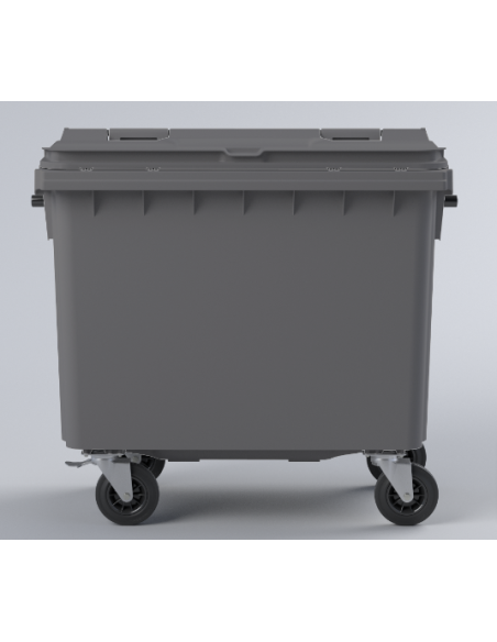 Location Conteneur Bac Poubelle à déchets 4 roues de 660 Litres avec couvercle