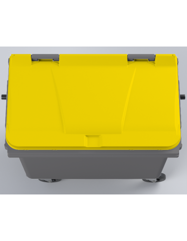 Location Conteneur Bac Poubelle à déchets 4 roues de 660 Litres avec couvercle