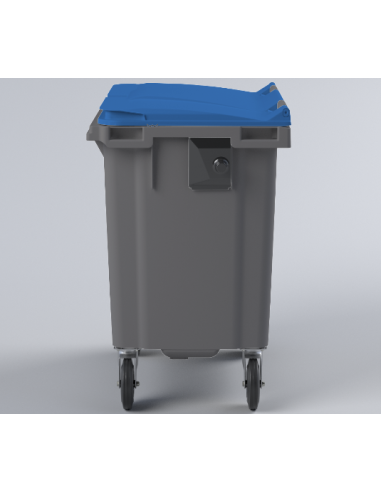Location Conteneur Bac Poubelle à déchets 4 roues de 660 Litres avec couvercle