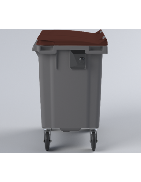 Location Conteneur Bac Poubelle à déchets 4 roues de 660 Litres avec couvercle
