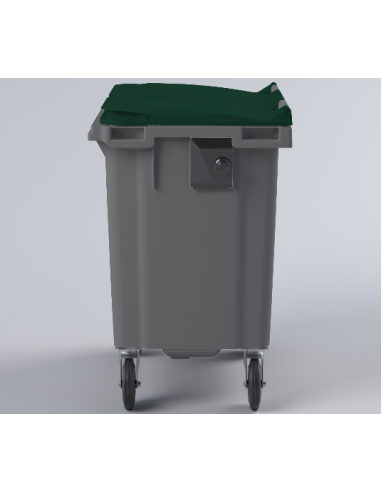 Location Conteneur Bac Poubelle à déchets 4 roues de 660 Litres avec couvercle