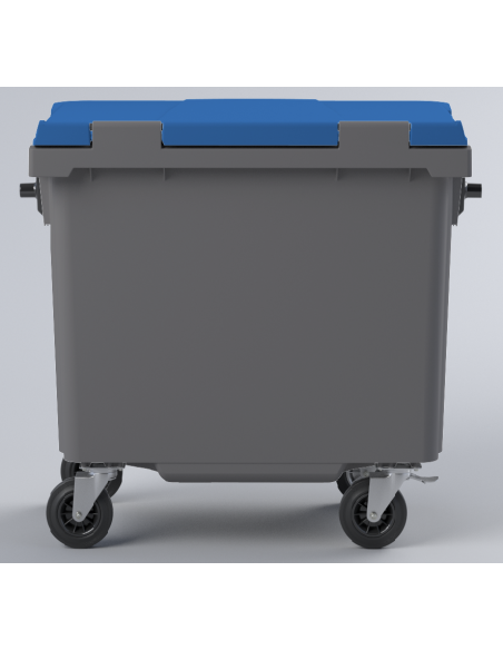 Location Conteneur Bac Poubelle à déchets 4 roues de 660 Litres avec couvercle