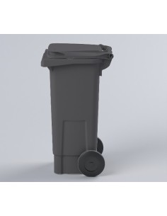 Conteneur Poubelle à déchets de 120 litres avec couvercle 2